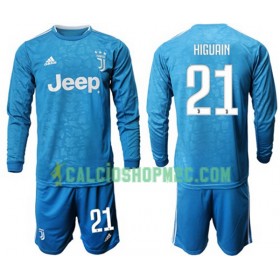 Juventus HIGUAIN 21 Bambino Maglia Terza 2019/2020 Manica Lunga (+ Pantaloncini)